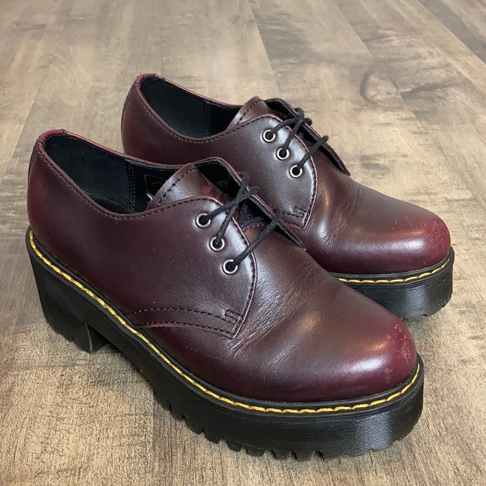 Dr. Martens Burgundy Leather Mules